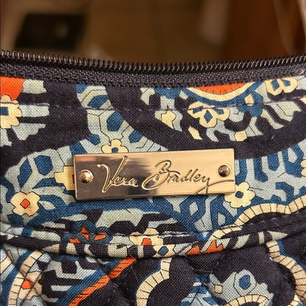 Vera Bradley Blue and Orange Patterned Crossbody Bag - Picture 3 of 4